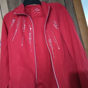 Red Three  hearts brand jacket